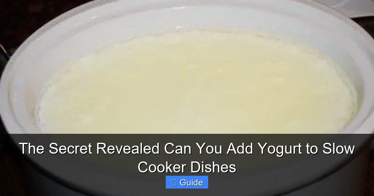The Secret Revealed Can You Add Yogurt to Slow Cooker Dishes