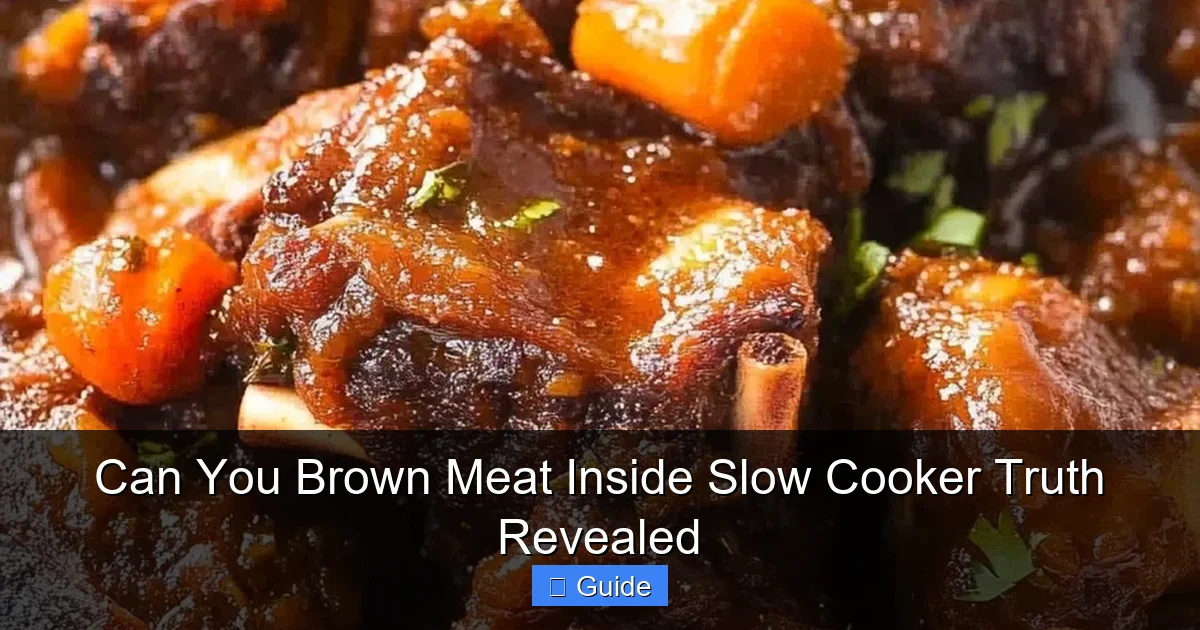 Can You Brown Meat Inside Slow Cooker Truth Revealed
