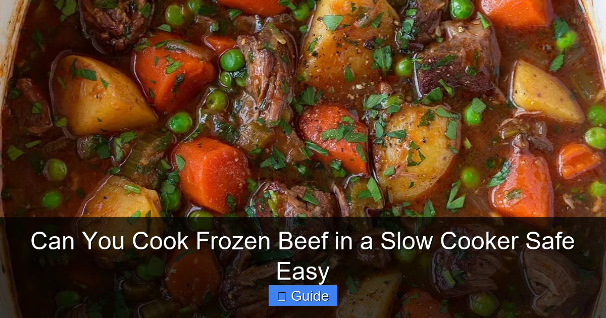 Can You Cook Frozen Beef in a Slow Cooker Safe Easy