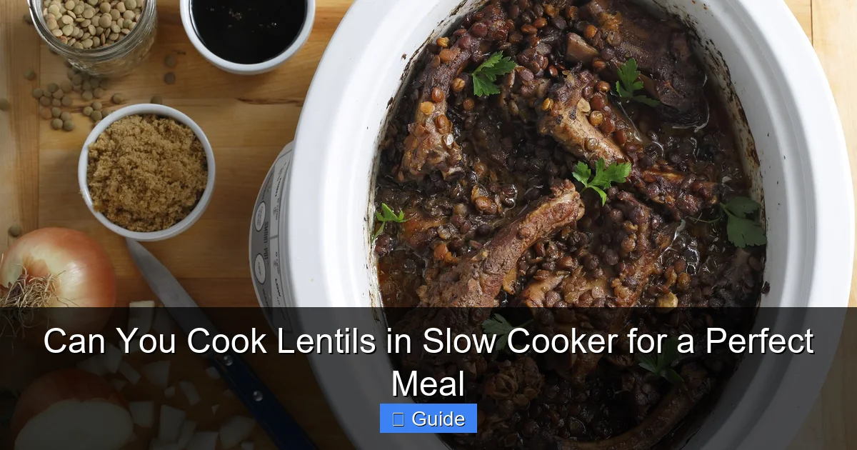 Can You Cook Lentils in Slow Cooker for a Perfect Meal