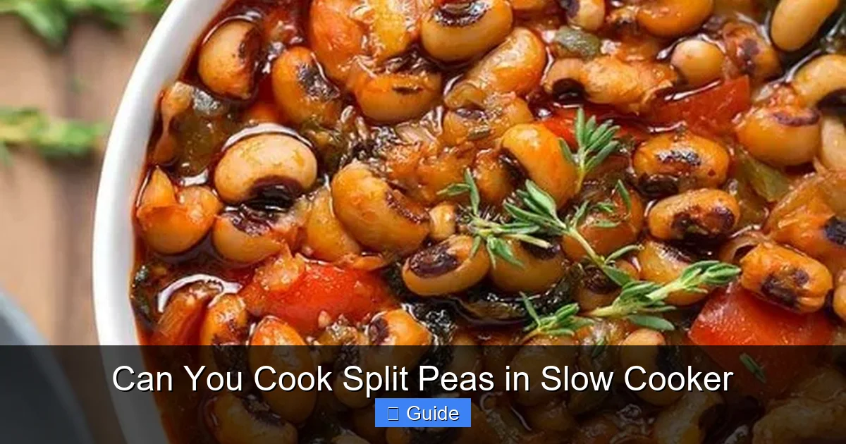 Can You Cook Split Peas in Slow Cooker