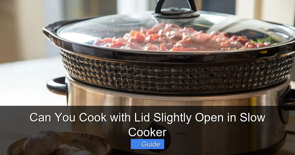 Can You Cook with Lid Slightly Open in Slow Cooker