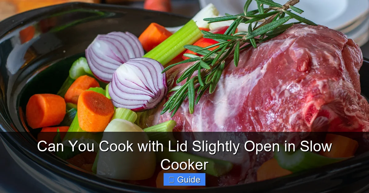 Can You Cook with Lid Slightly Open in Slow Cooker