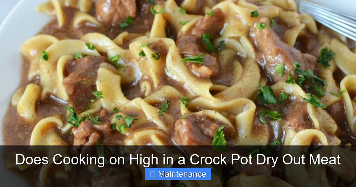 Does Cooking on High in a Crock Pot Dry Out Meat
