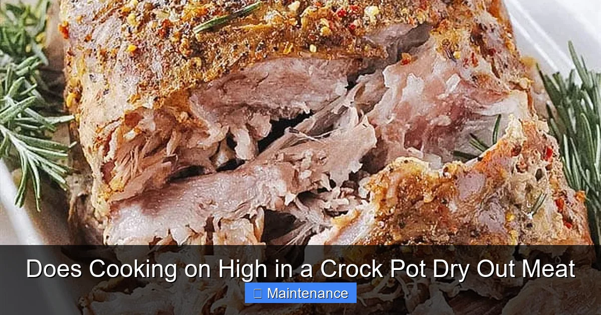 Does Cooking on High in a Crock Pot Dry Out Meat