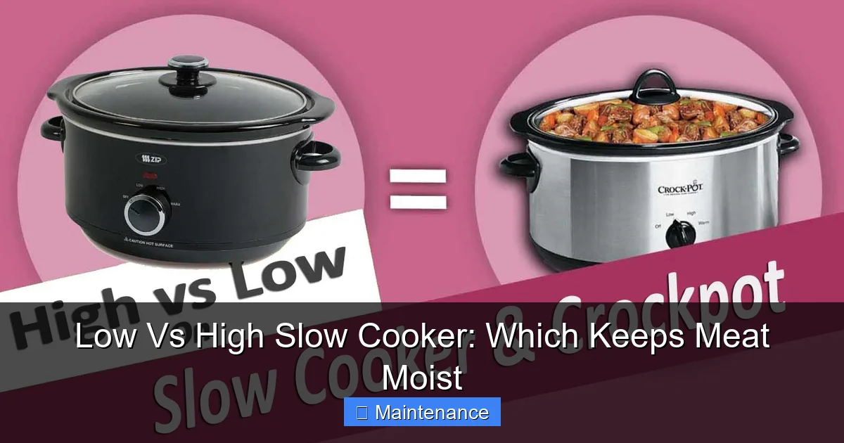 Low Vs High Slow Cooker: Which Keeps Meat Moist