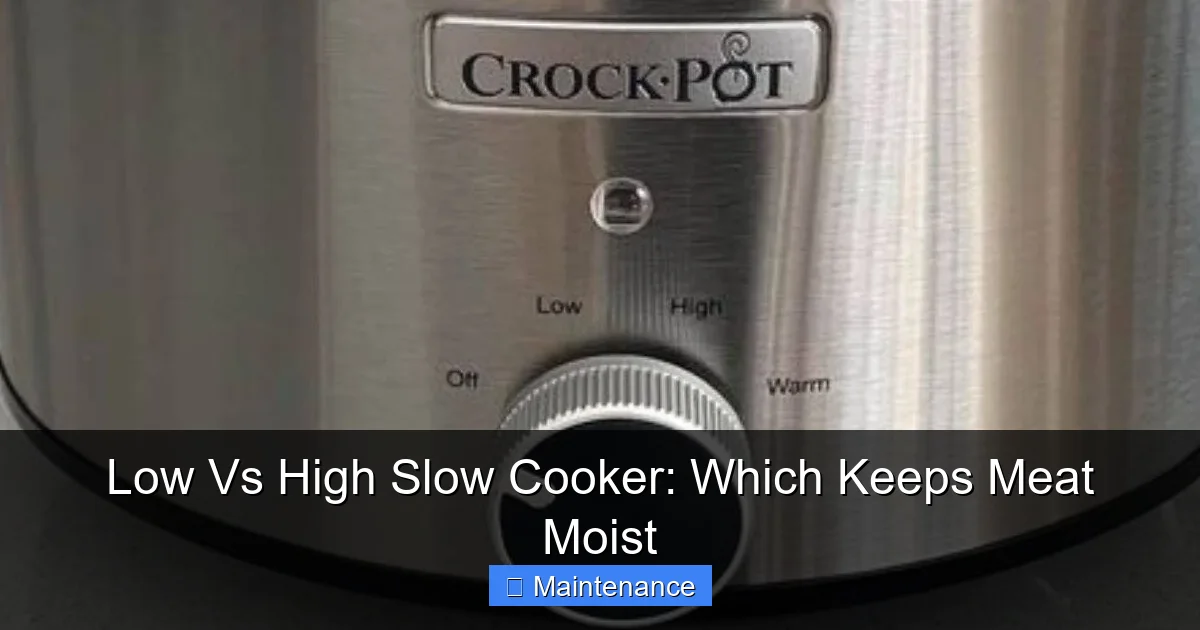 Low Vs High Slow Cooker: Which Keeps Meat Moist