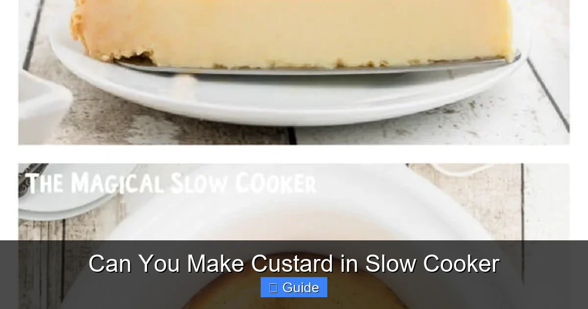 Can You Make Custard in Slow Cooker
