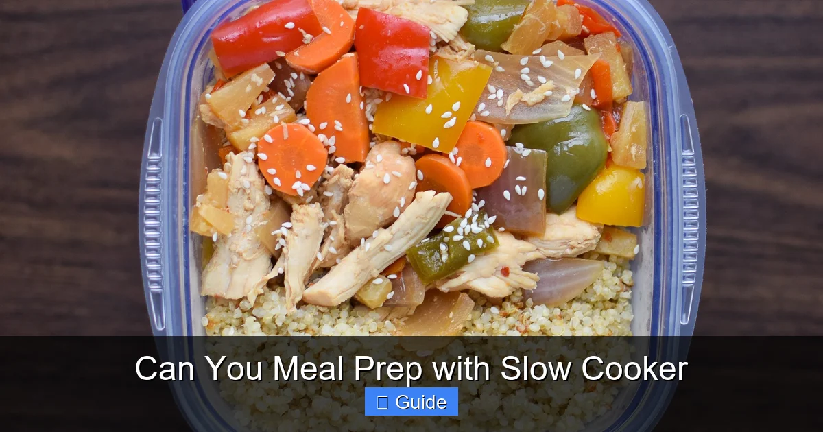 Can You Meal Prep with Slow Cooker