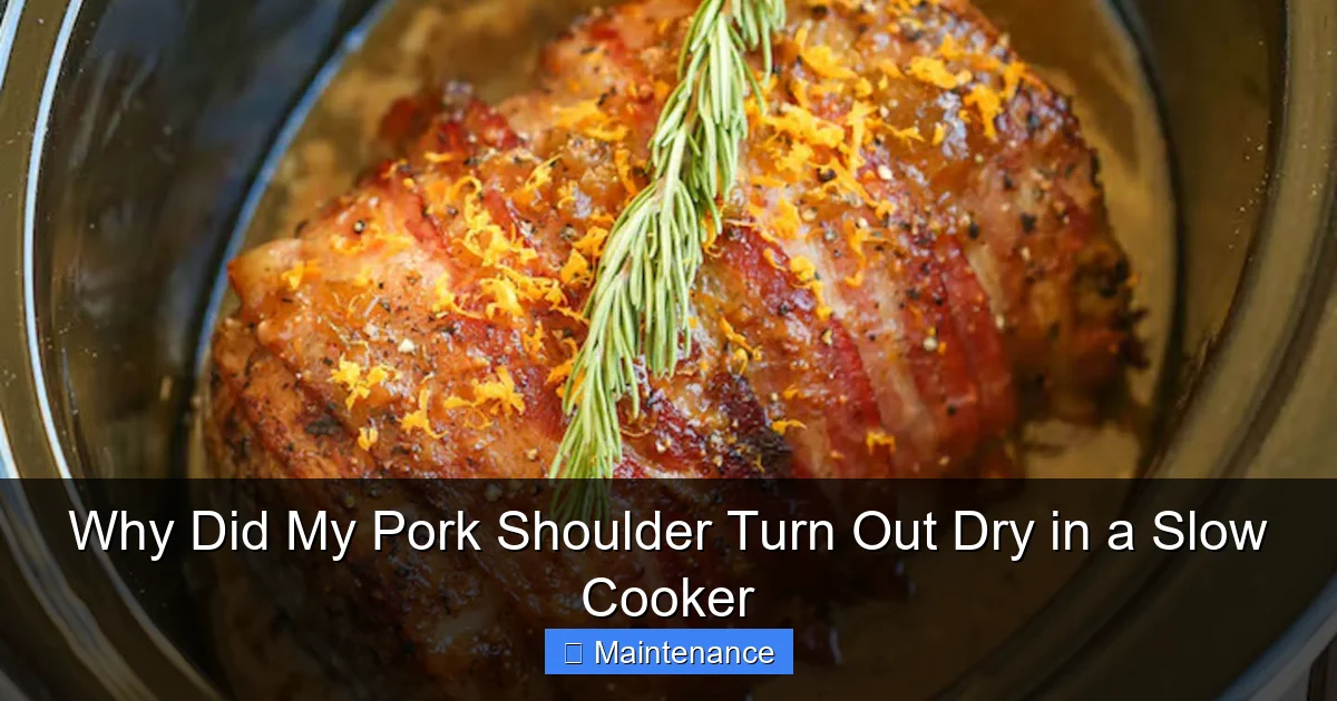 Why Did My Pork Shoulder Turn Out Dry in a Slow Cooker