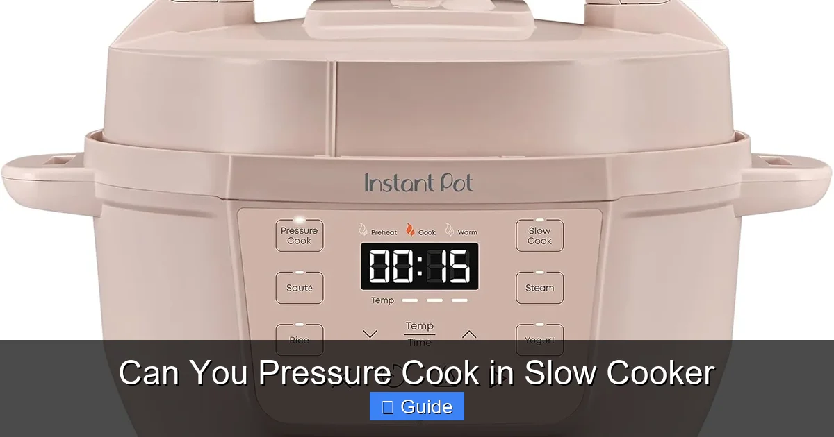 Can You Pressure Cook in Slow Cooker
