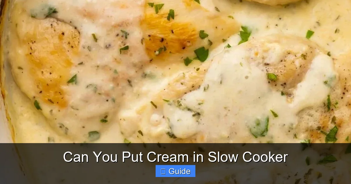Can You Put Cream in Slow Cooker