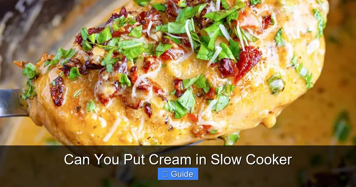 Can You Put Cream in Slow Cooker