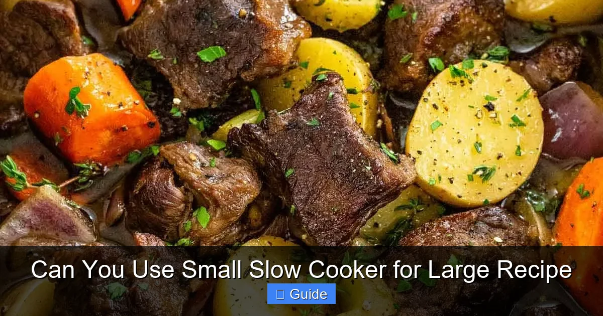 Can You Use Small Slow Cooker for Large Recipe