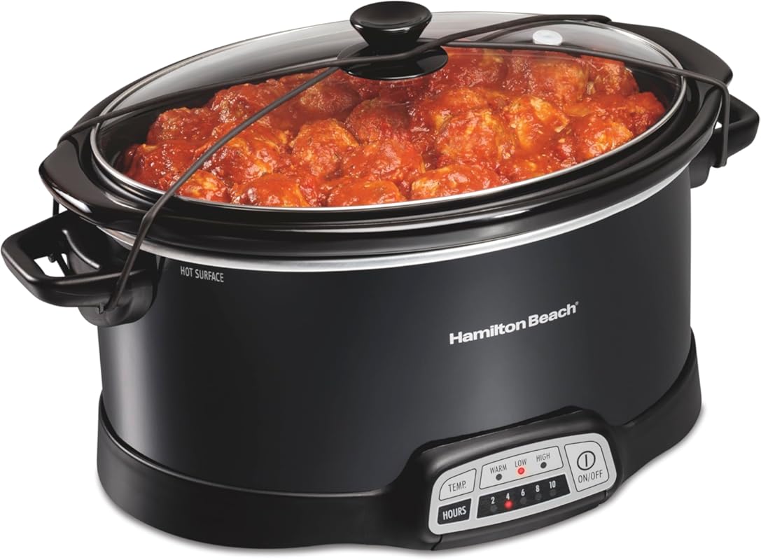 Hamilton Beach Portable 7 Quart Programmable Slow Cooker, Three Temper