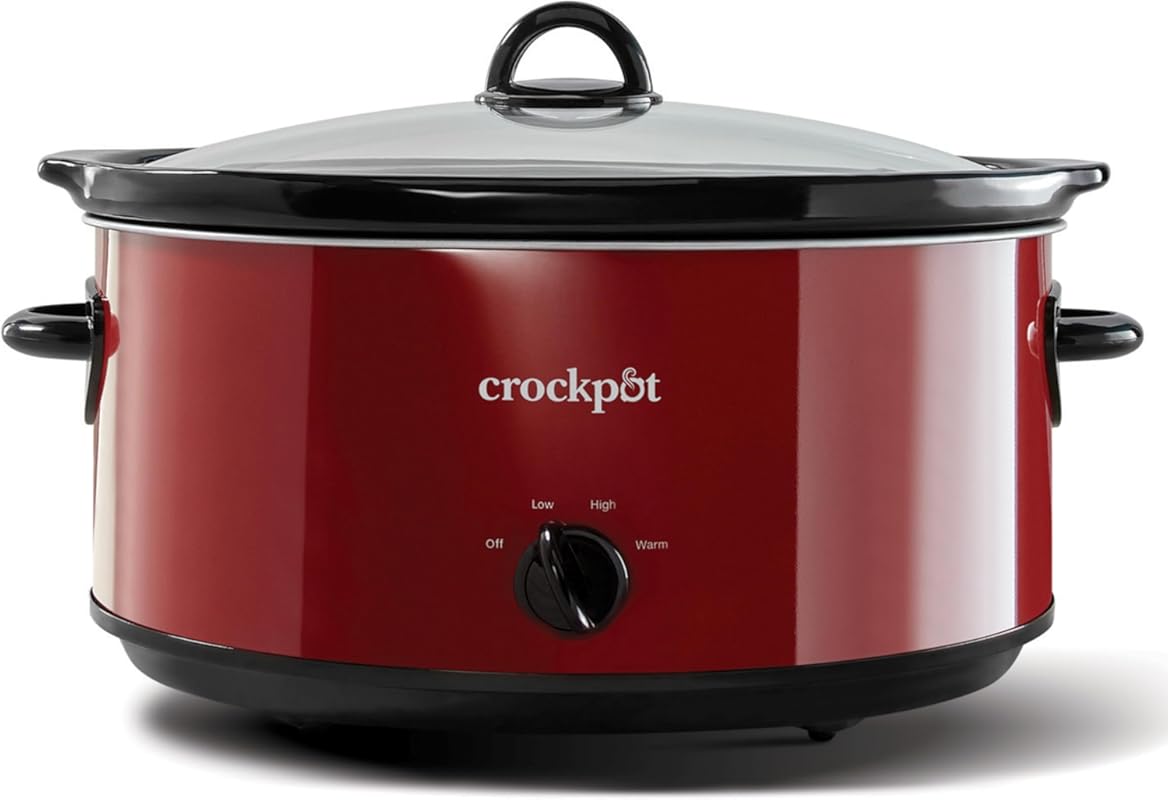 Crock-Pot Express Crock Slow Cooker - 8 Quart, Red, Perfect for Authen