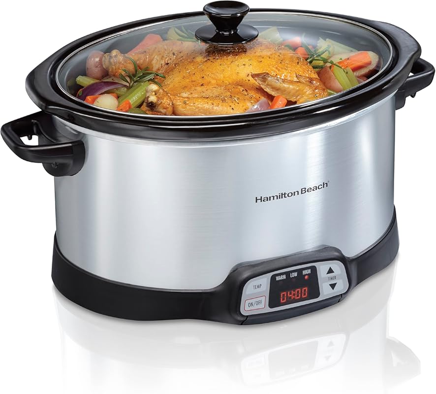 Hamilton Beach 8-Quart Programmable Slow Cooker with Three Temperature