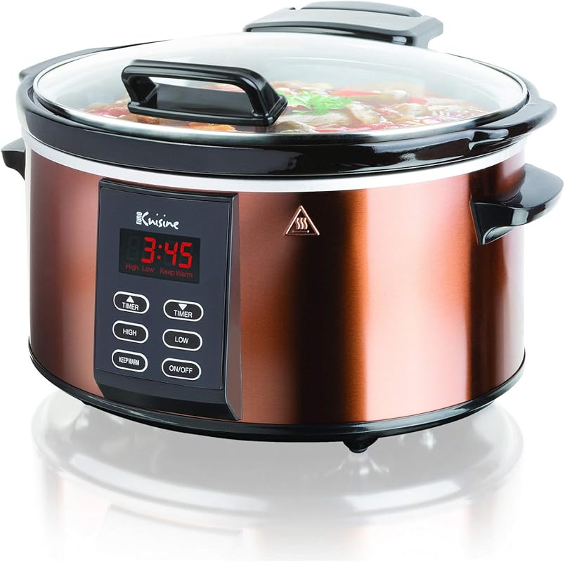 Euro Cuisine SCX6 6-Quart Programmable Digital Slow Cooker with Timer