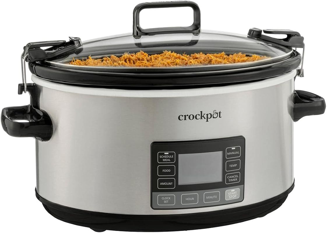 Crock-Pot 7-Quart Programmable Slow Cooker with Timer, Portable, Locki