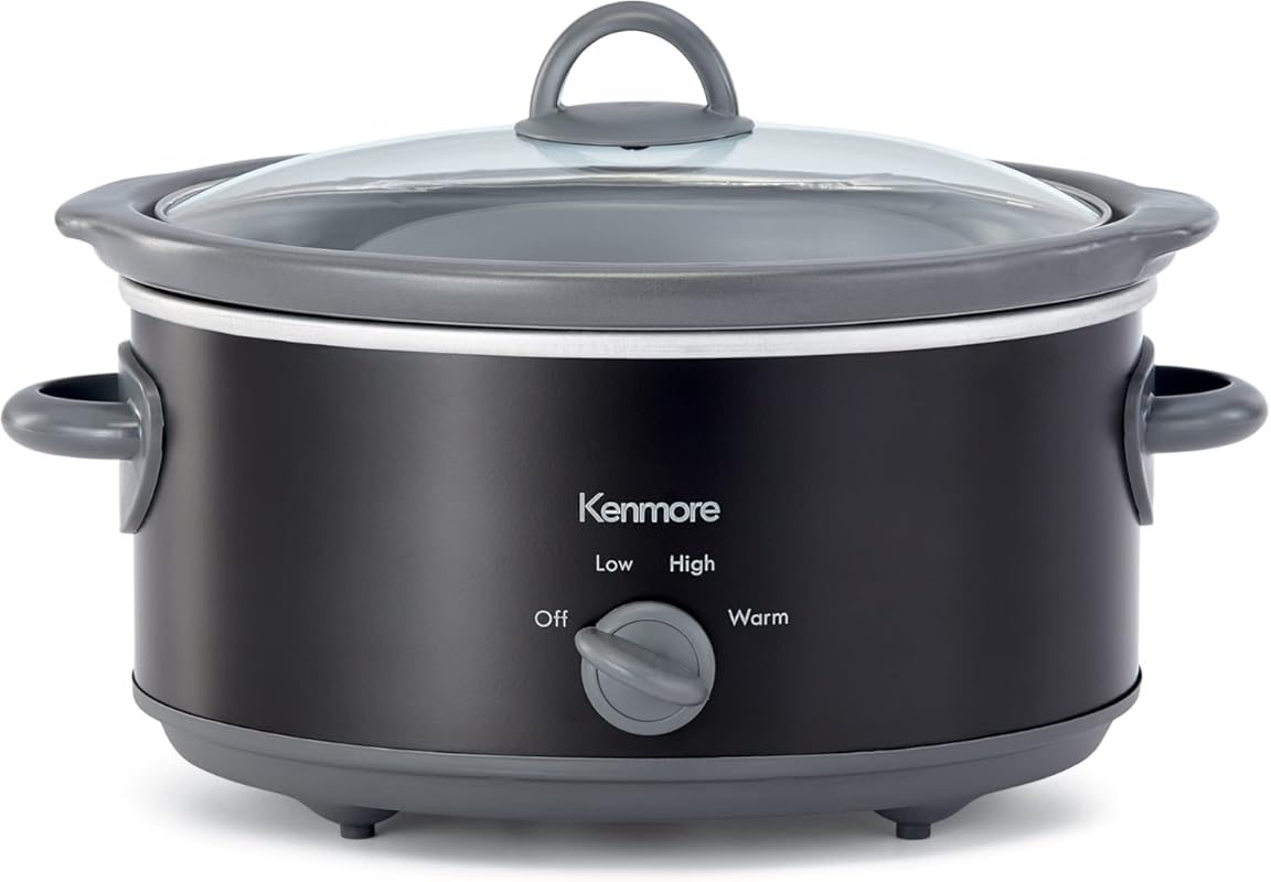 Kenmore 5 Quart Programmable Slow Cooker with Digital Controls and Dis