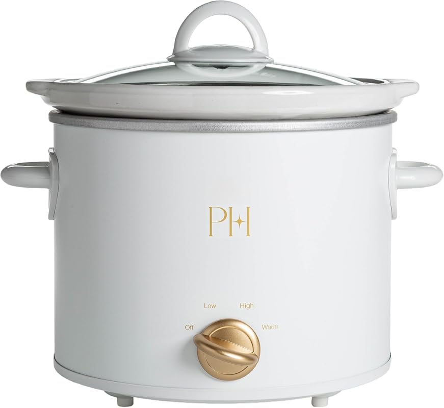 Paris Hilton 3.5-Quart Manual Slow Cooker with Three Settings, Nonstic