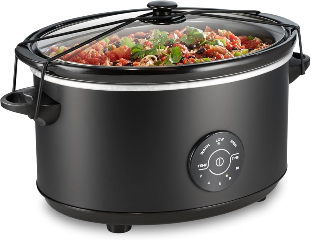 Hamilton Beach Set & Forget 7 Quart Portable Programmable Slow Cooker,