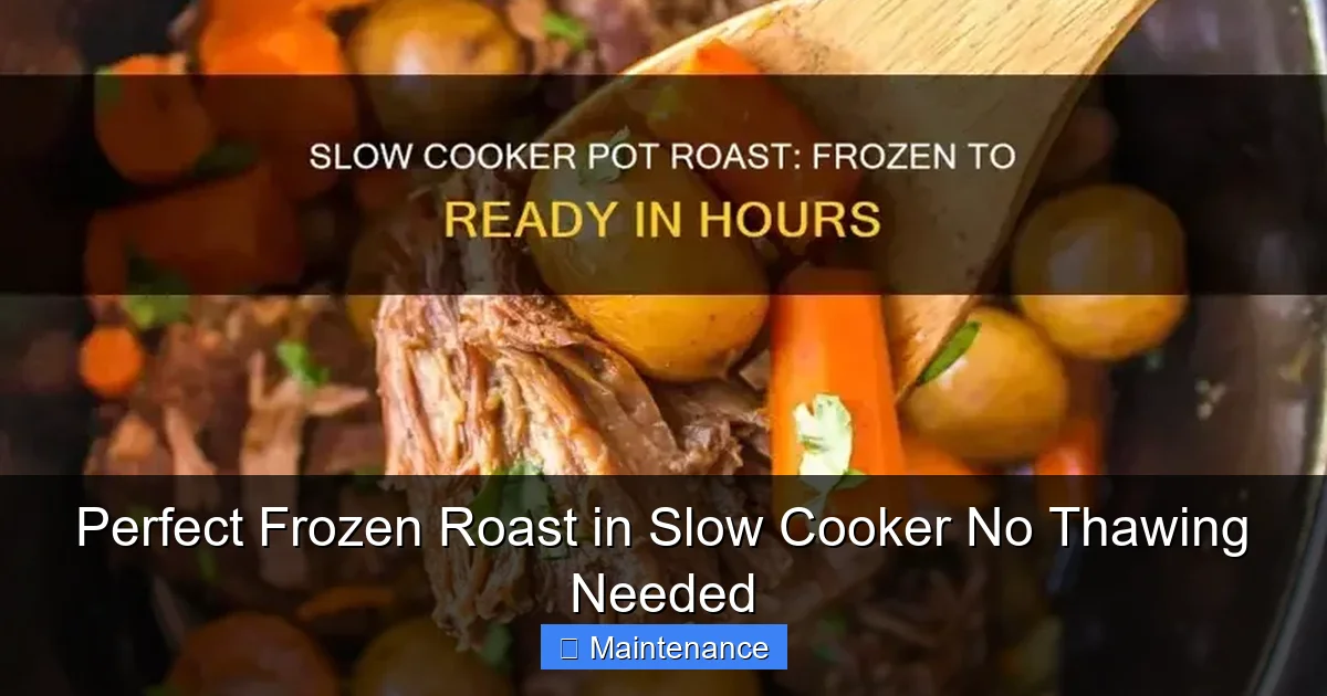 Perfect Frozen Roast in Slow Cooker No Thawing Needed