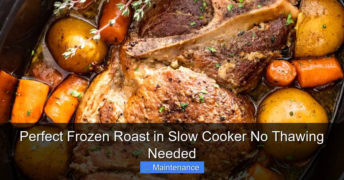 Perfect Frozen Roast in Slow Cooker No Thawing Needed
