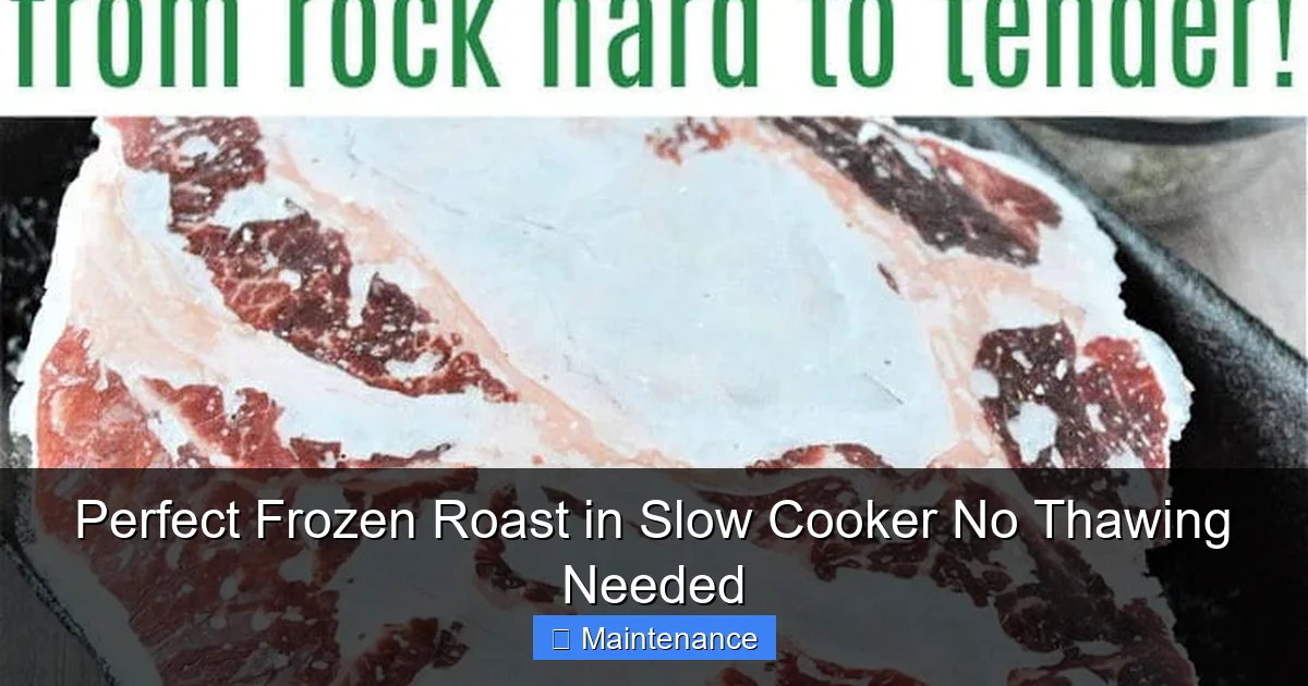 Perfect Frozen Roast in Slow Cooker No Thawing Needed