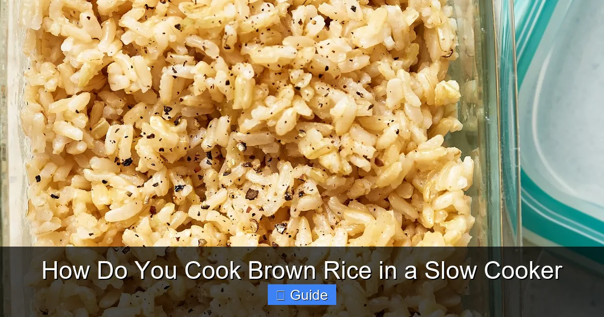 How Do You Cook Brown Rice in a Slow Cooker