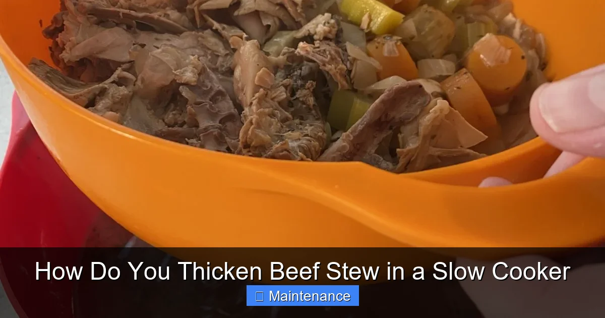 How Do You Thicken Beef Stew in a Slow Cooker