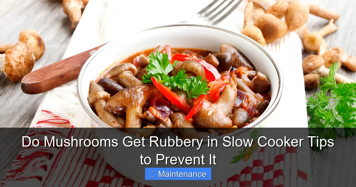 Do Mushrooms Get Rubbery in Slow Cooker Tips to Prevent It