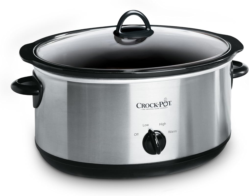 Crock-Pot 7-Quart Oval Manual Slow Cooker in Stainless Steel: Perfect 