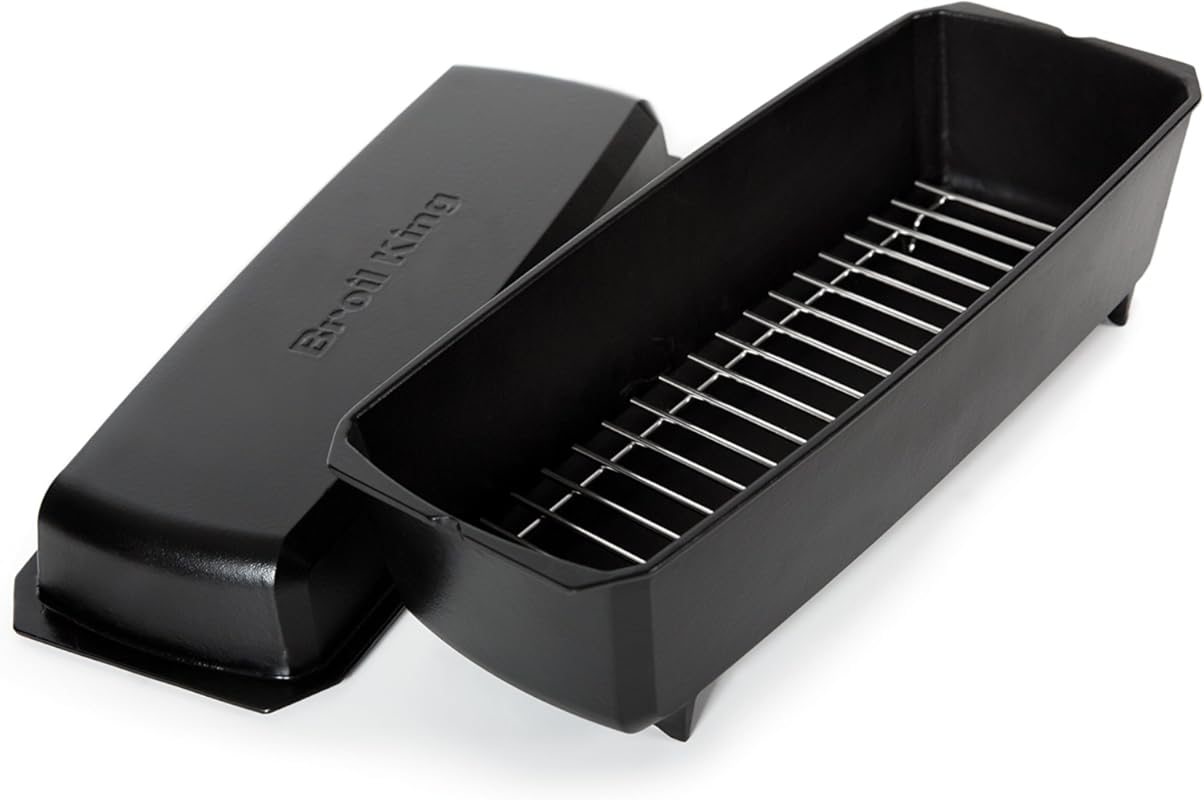 Broil King Cast Iron Rib Roaster for Slow Cooking Tender BBQ Pork Ribs