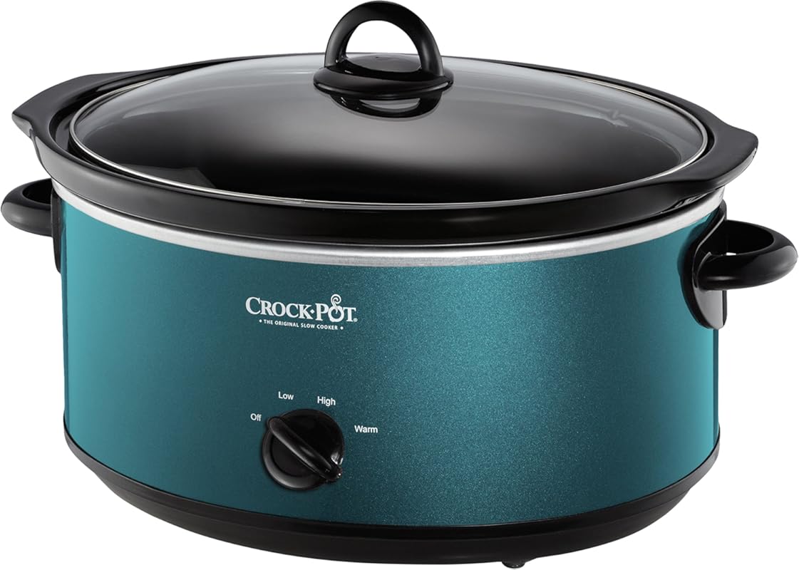 Crock-Pot 7-Quart Manual Slow Cooker, ideal for 6lb Boneless Chuck Roa
