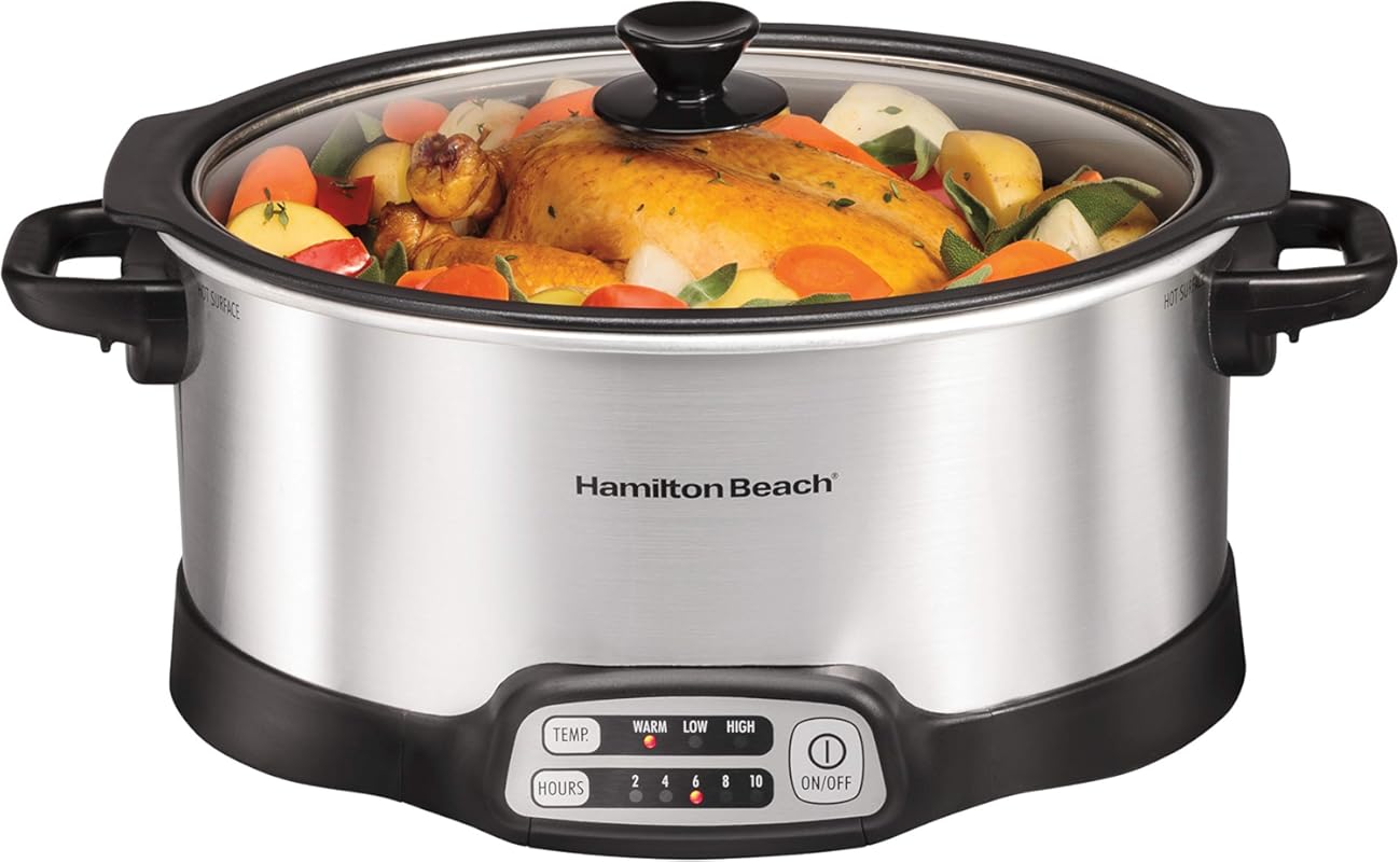 Hamilton Beach 33662 Programmable Slow Cooker with 6 Quart Stovetop-Sa