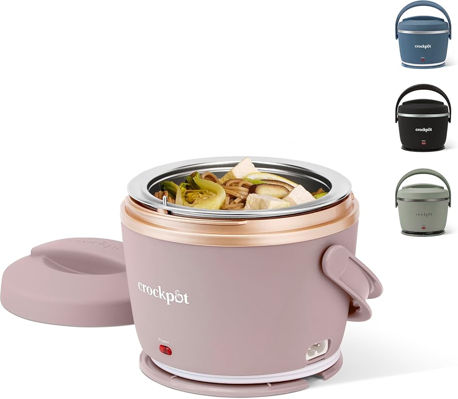Crock-Pot 20-Ounce Electric Lunch Box, Portable Food Warmer, Blush Pin