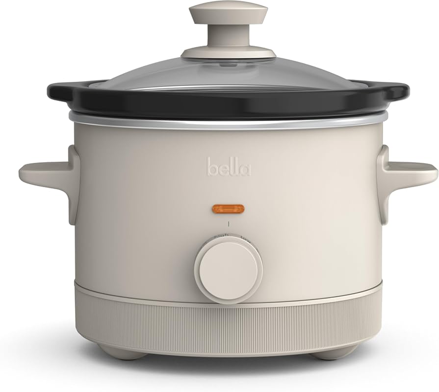 bella 1.5 Qt Slow Cooker with 3 Heat Manual Control, Ceramic Nonstick 