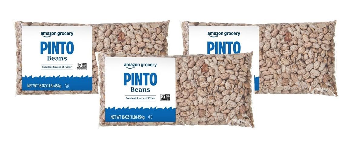Amazon Fresh Whole Pinto Beans, 16 oz: Best for Slow Cooker Chili