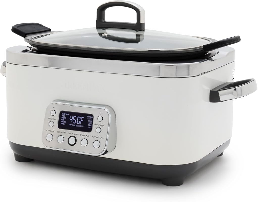 GreenPan Elite 6-Quart Electric Slow Cooker: In-Pot Browning with Nons